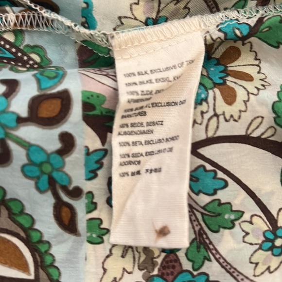 Johnny Was silk button down blouse, sz S - Picture 6 of 6